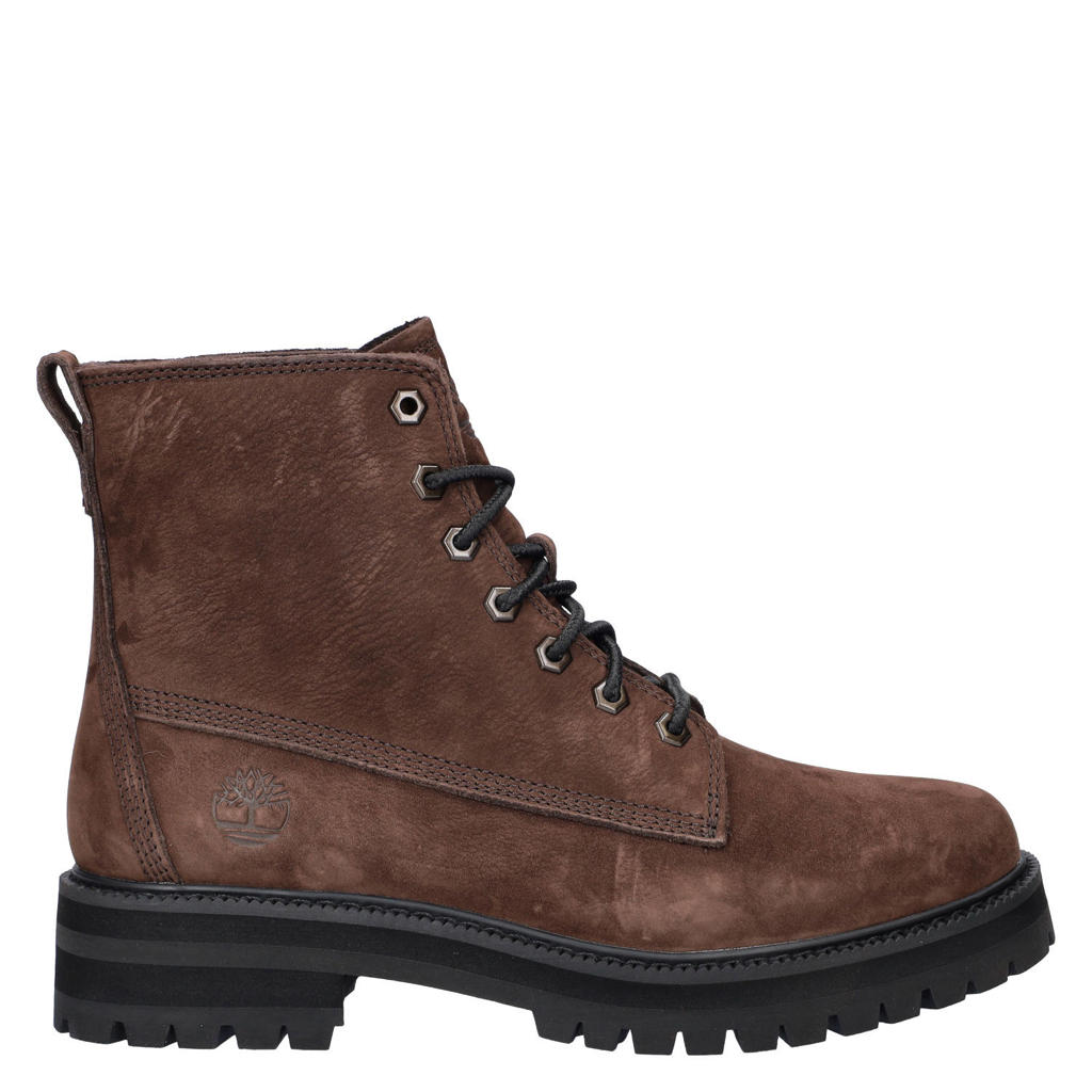 Bruine heren Timberland Britton Drive suède veterboots met profielzool - van nubuck