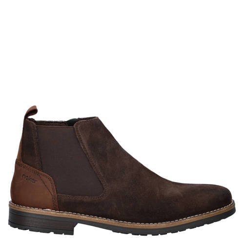 Rieker suède enkelboots bruin