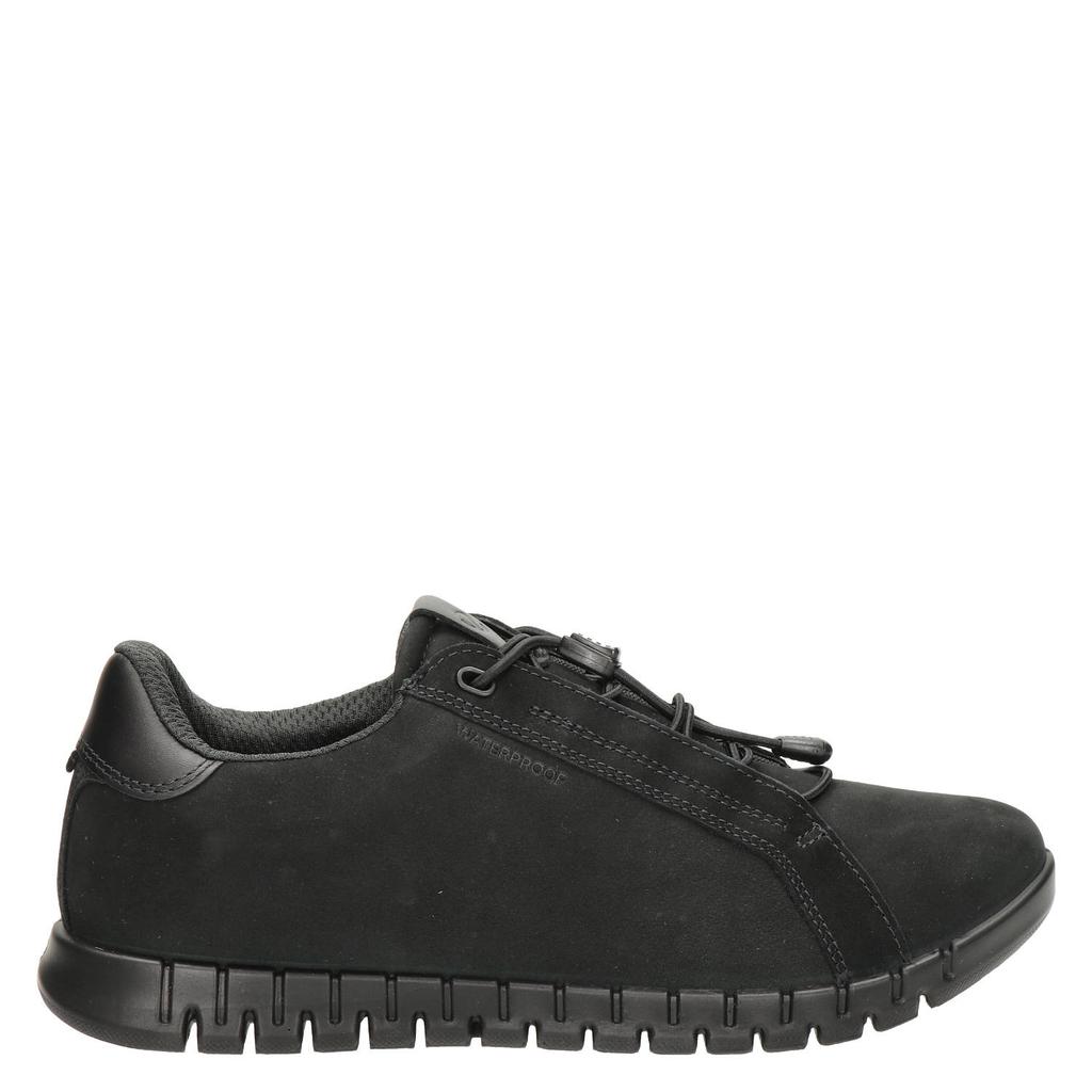 Zwarte dames Ecco Nubuck sneakers met veters