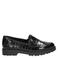 Rieker lakleren loafers met profielzool en dierenprint - zwart