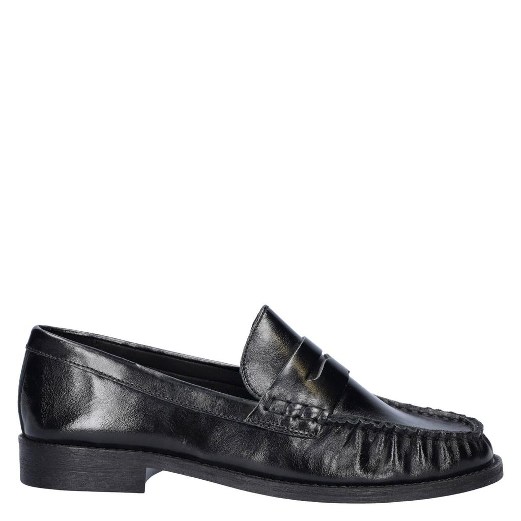 Zwarte dames Nelson lakleren loafers -