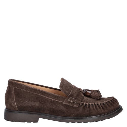 Gabor suède loafers bruin