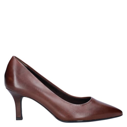 Tamaris leren pumps bruin
