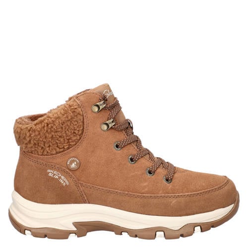 Skechers Trego suède veterboots cognac