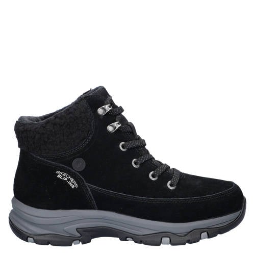 Skechers Trego suède veterboots zwart