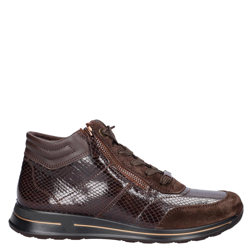 Ara Osaka 2.0 lakleren sneakers met dierenprint - bruin