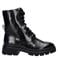 Nelson lakleren veterboots met profielzool - zwart