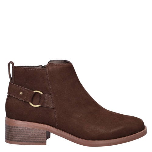Bobs Wander Luxe suède enkellaarzen bruin