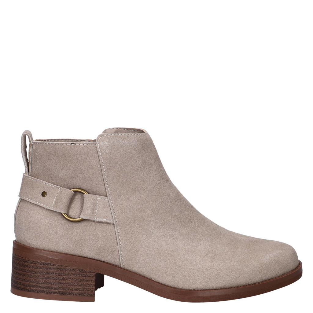 Bobs Wander Luxe suède enkellaarzen - taupe