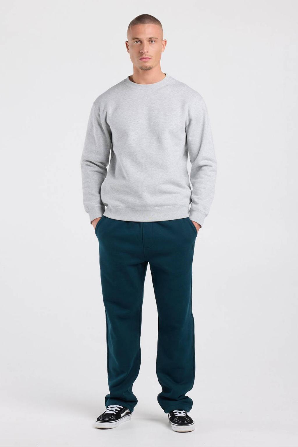 America Today relaxed fit gemêleerde sweater - lichtgrijs