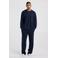 America Today oversized longsleeve met wafelstructuur - dark blue