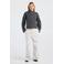 America Today wide leg casual broek met ruches - grijs