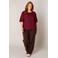 Base Level Curvy T-shirt Plus Size - donkerrood