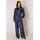 Base Level regular waist straight leg broek - donkerblauw