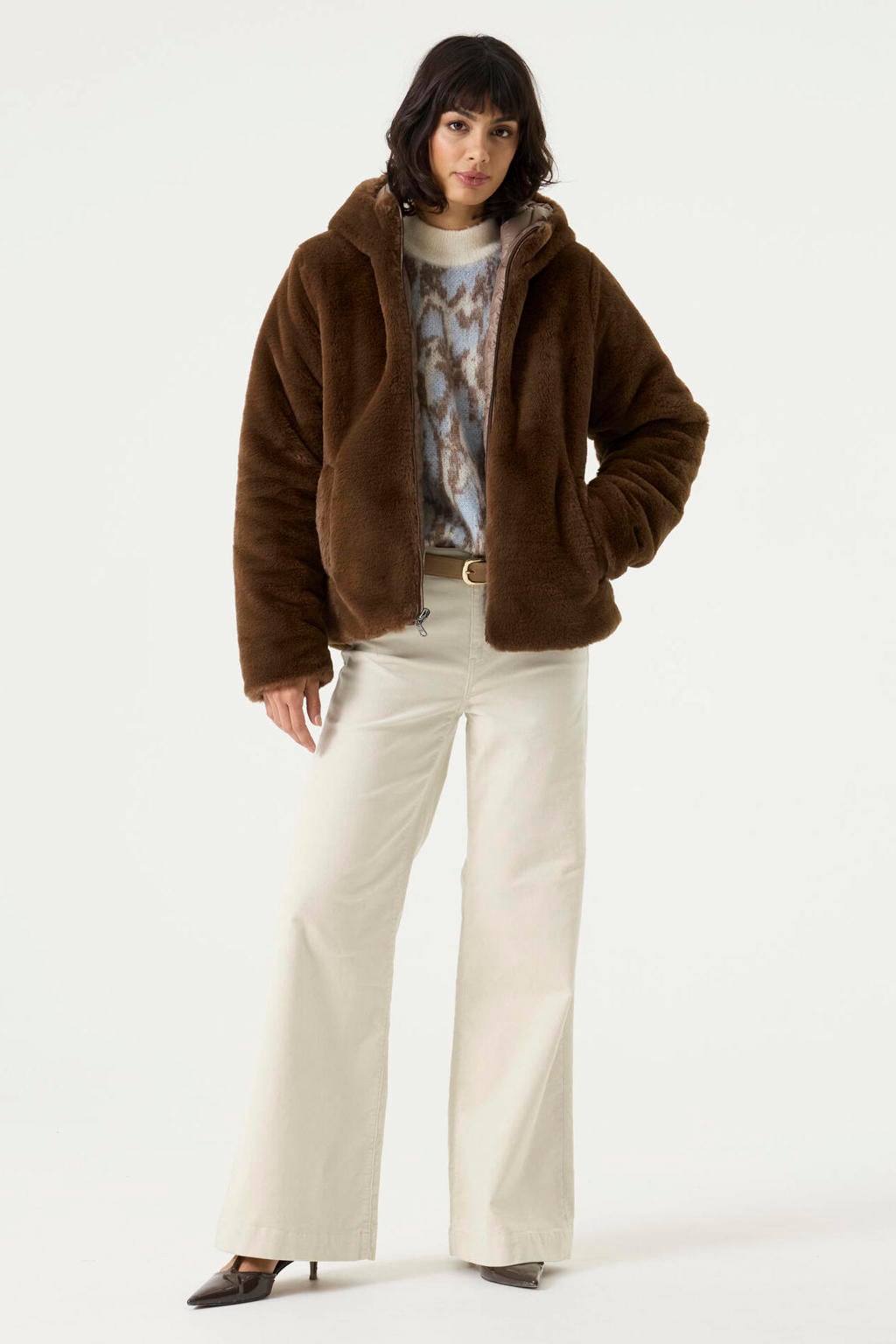 Garcia winterteddyjas - bruin/beige