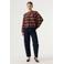Garcia geruite blouse - donkerrood