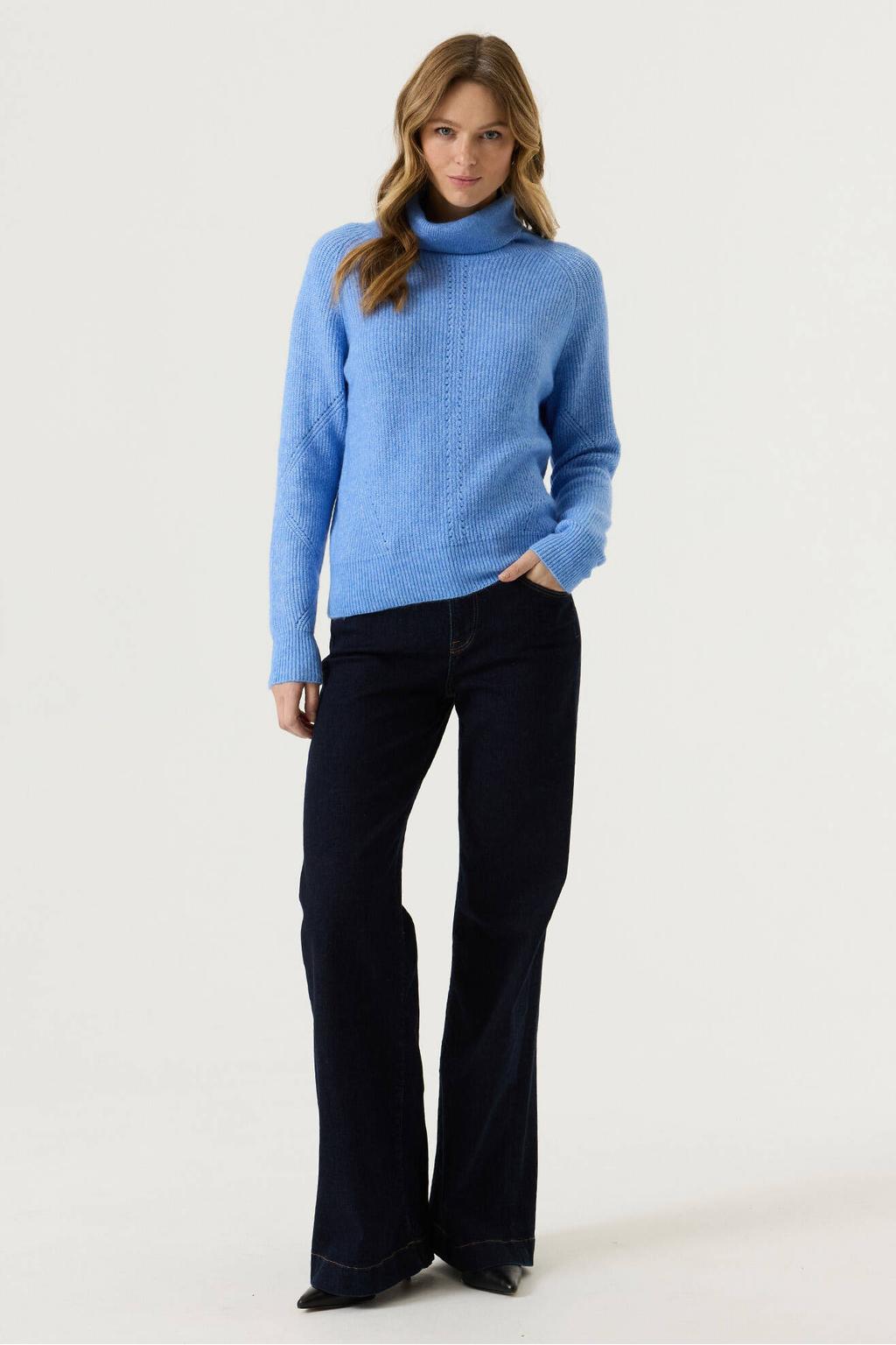Garcia gebreide trui met wol - blauw
