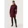Garcia corduroy mini blousejurk met ceintuur - donkerrood
