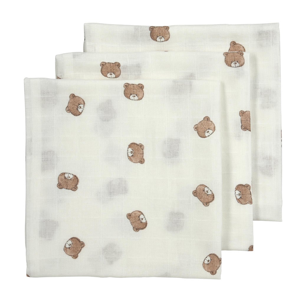 Meyco hydrofiele doeken beer 70x70 cm - (set van 3)