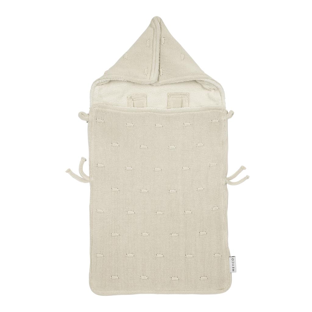 Meyco voetenzak teddy zand - 40x82 cm