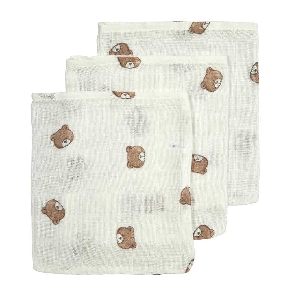 Meyco hydrofiele washand beer 20x17 cm - (set van 3)