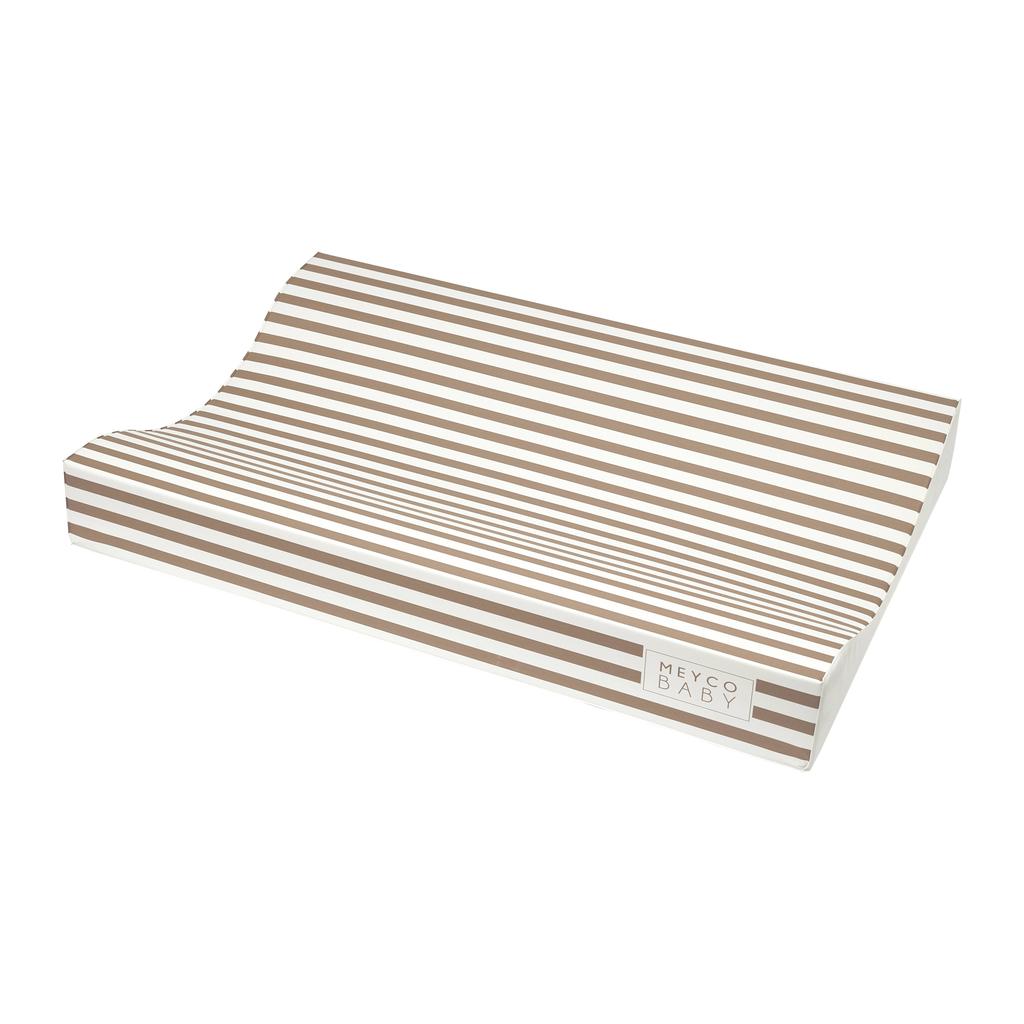 Meyco aankleedkussen streep taupe (50x70 cm)