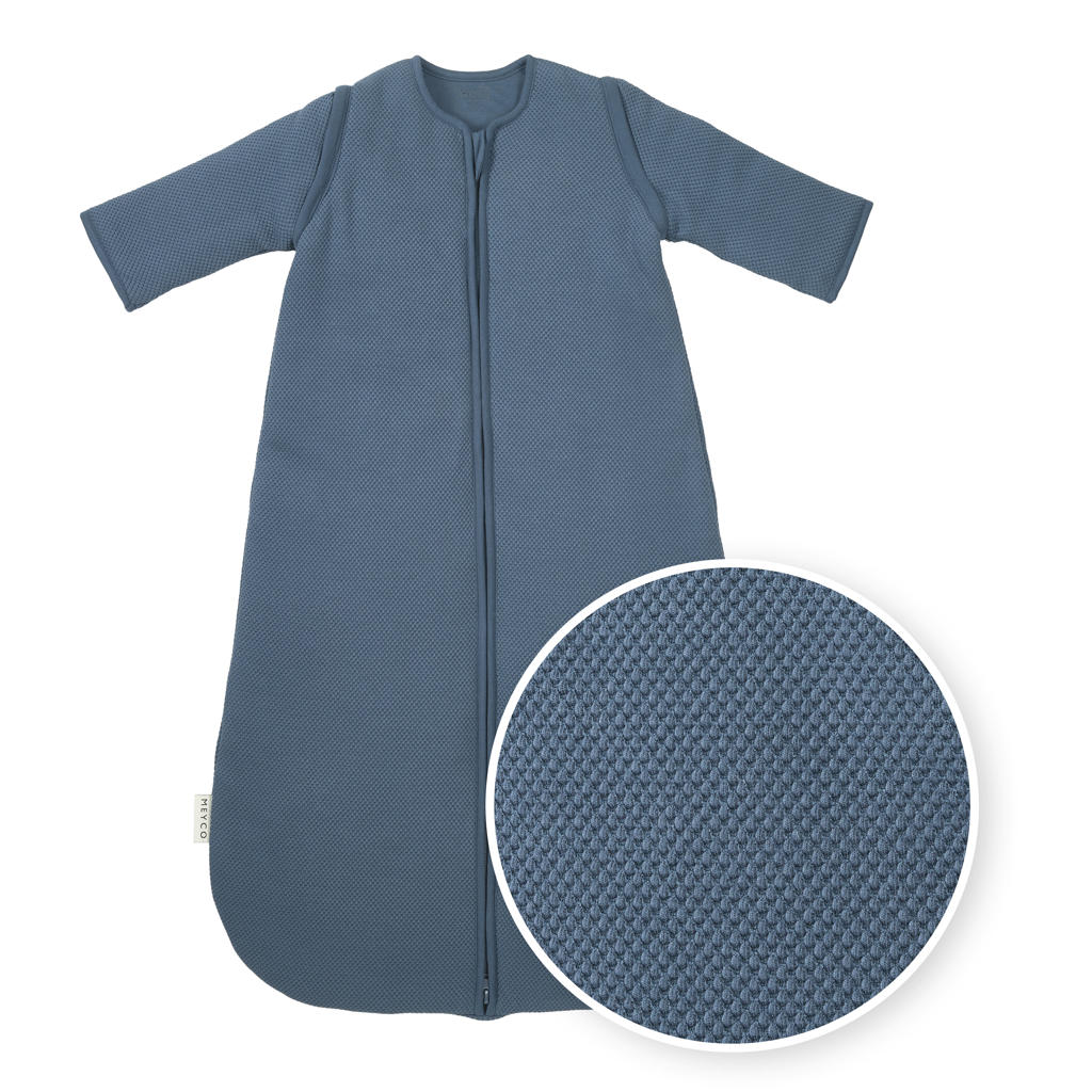 Meyco gevoerde slaapzak met afritsbare mouw - blauw