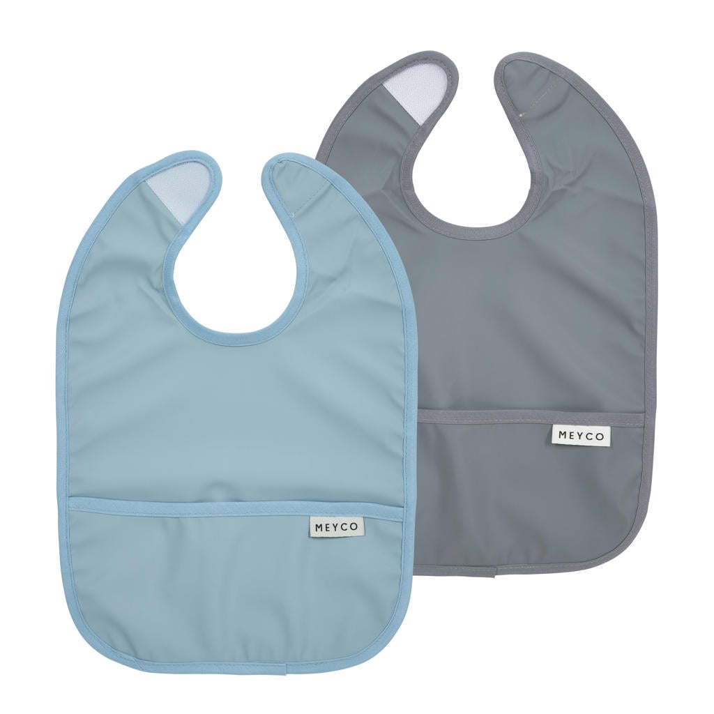 Meyco slab met opvangbak blauw (set van 2)