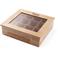 Hendi Theedoos hout met acrylvenster - 12 vakken - 30 x 28 x 9 cm