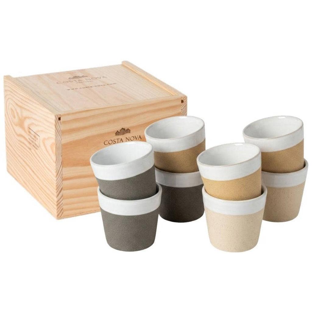 Costa Nova Koffiekopjes Grespresso Nature 190 ml - 8 stuks - Gift box