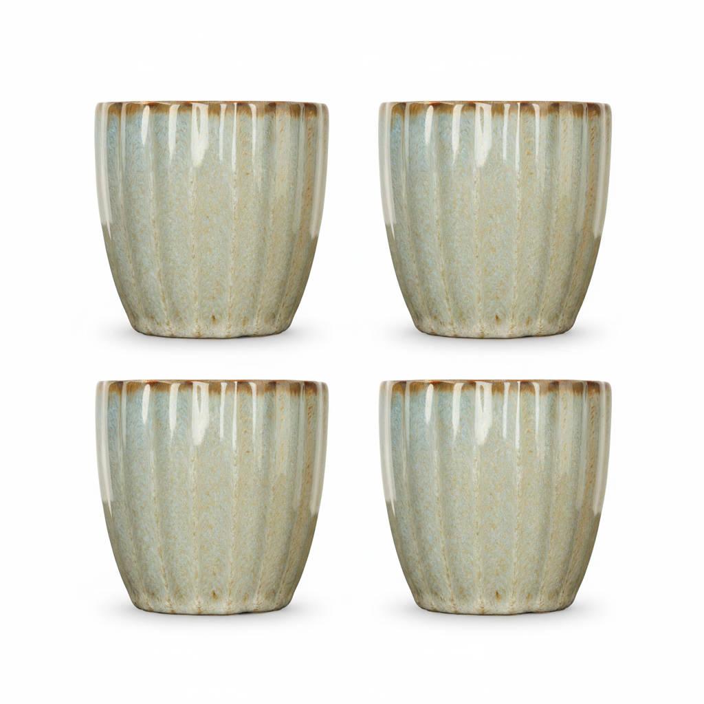 Cosy & Trendy Koffiekopjes - Astera Ocean Crème - 240 ml - 4 Stuks