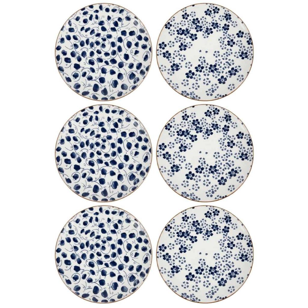Cookinglife Dinerborden Fleuris ø 27 cm - 6 stuks