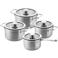 DUCQ Pannenset 4-Delig - Downdraft Geschikt - Kookpan ø 16, 18, 20 cm & Steelpan ø 16 cm + Deksels