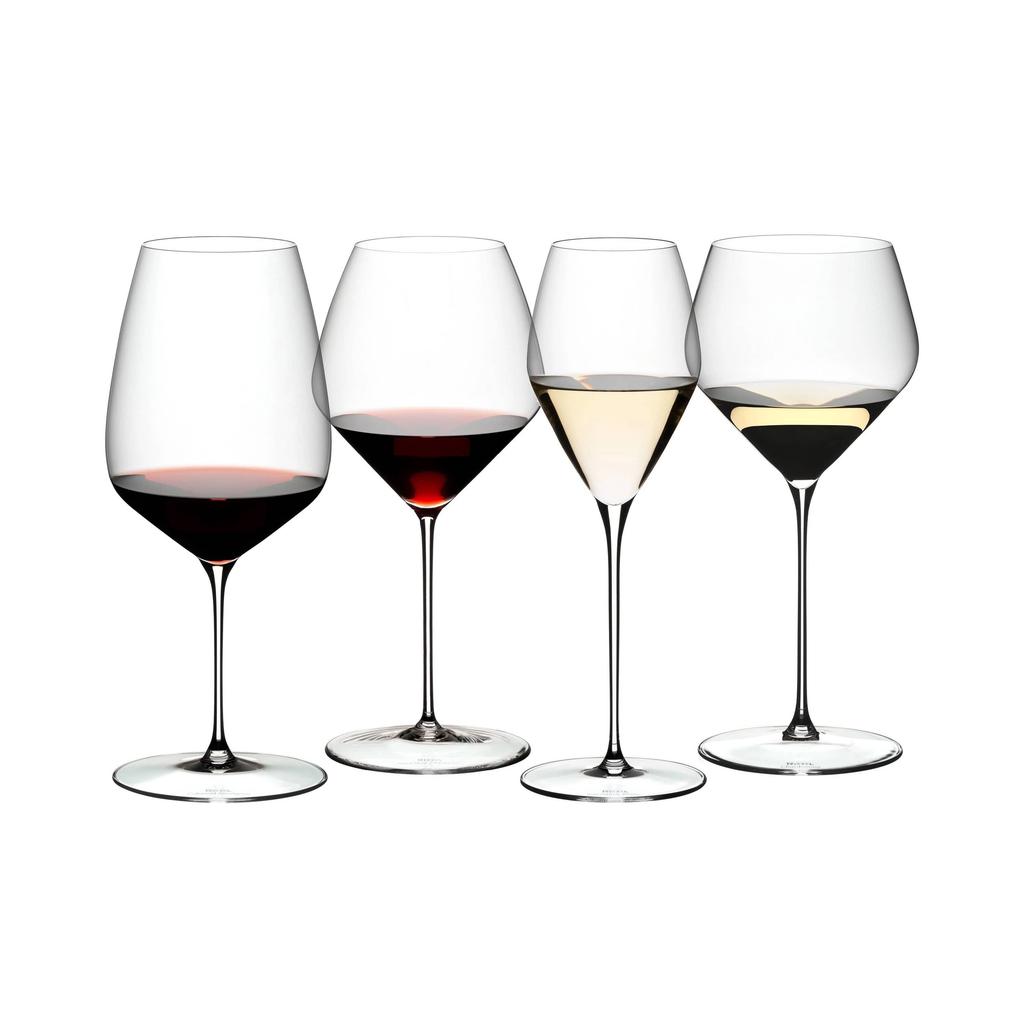 Riedel Wijnglazeset Veloce - Cabernet / Merlot, Pinot Noir / Nebbiolo, Sauvignon Blanc & Chardonnay - 4 stuks
