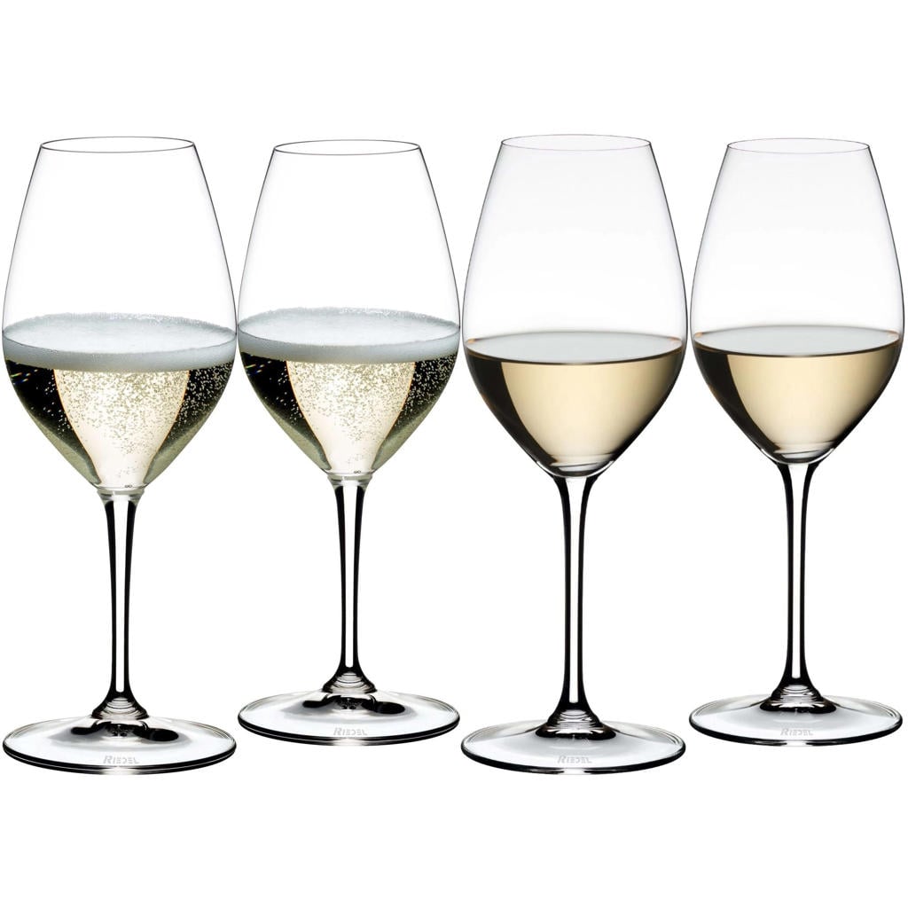 Riedel Champagne Glazen / Witte Wijnglazen Wine Friendly - 440 ml - 4 stuks