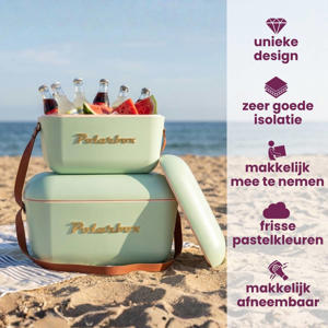Koelbox met Schouderband - Olive Green-Gold - 20 Liter