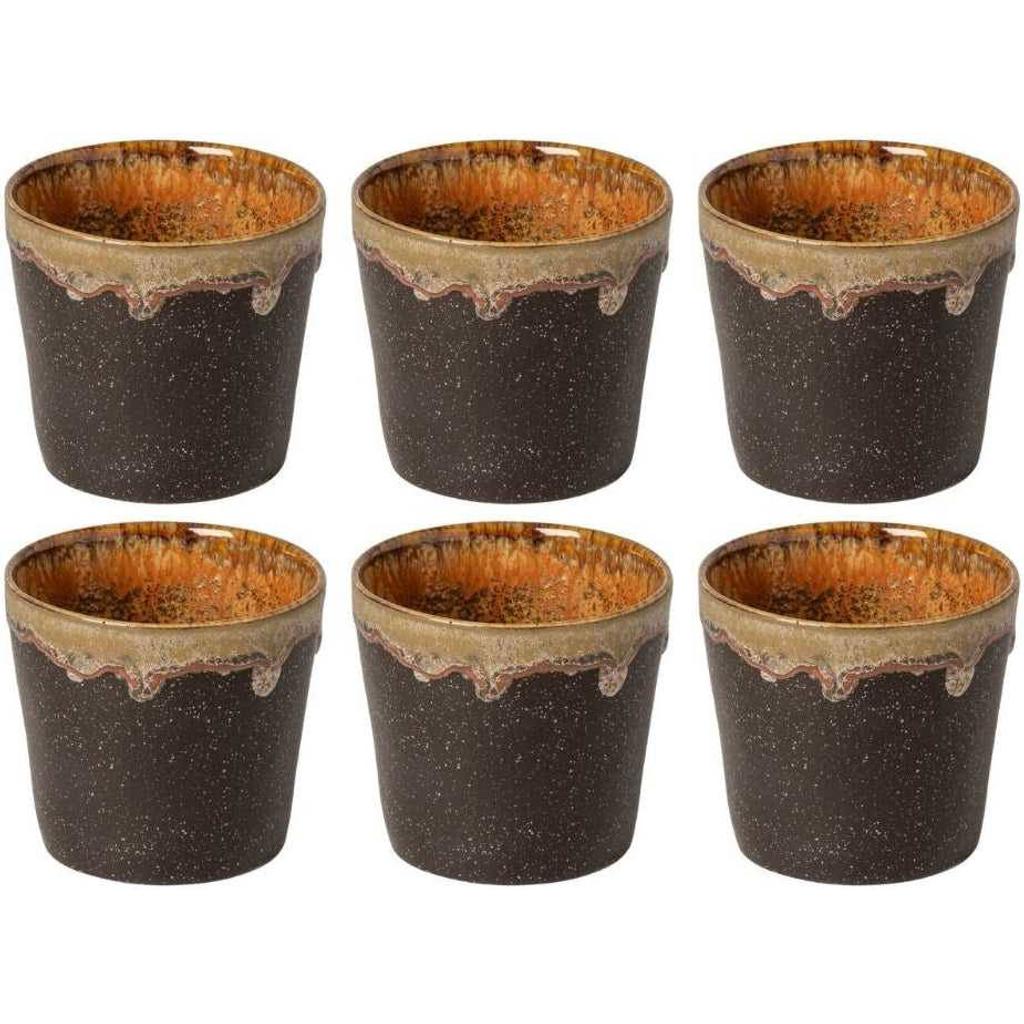 Costa Nova Koffiekopjes Casafina Poterie Mocha-Latte 190 ml - 6 stuks