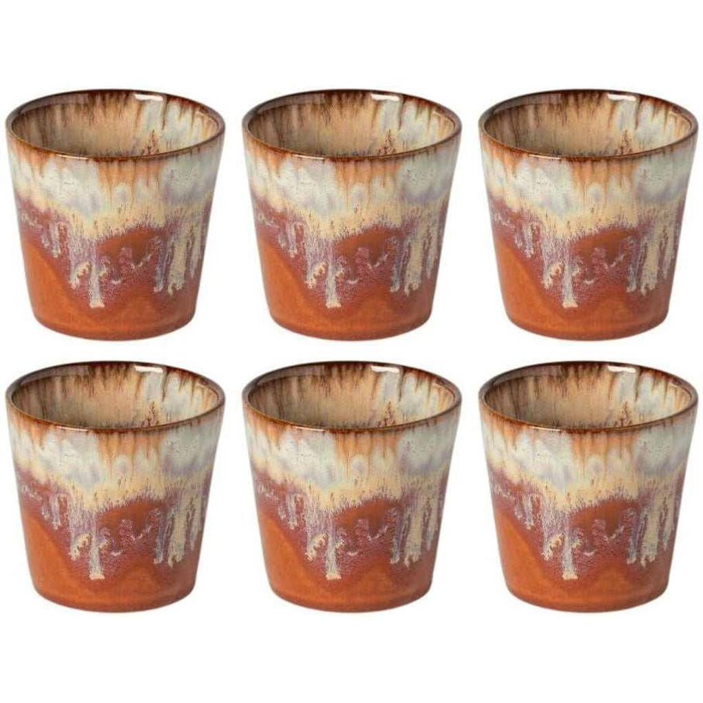 Costa Nova Koffiekopjes Casafina Poterie Caramel-Latte 190 ml - 6 stuks