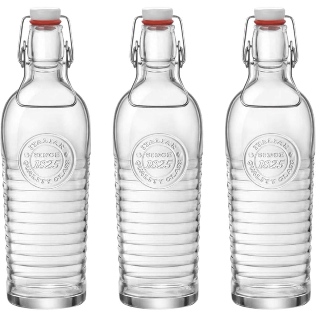 Bormioli Rocco Beugelflessen / Weckflessen Officina 1825 - Transparant - 1.2 liter - 3 stuks