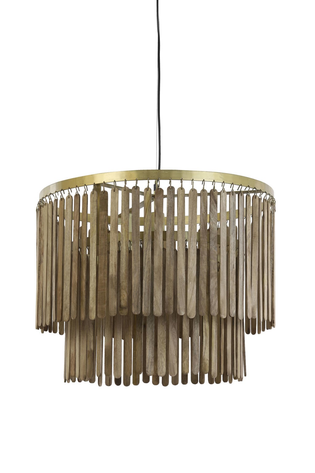 Light & Living Hanglamp Ø60x43 cm GULARO hout bruin+brons