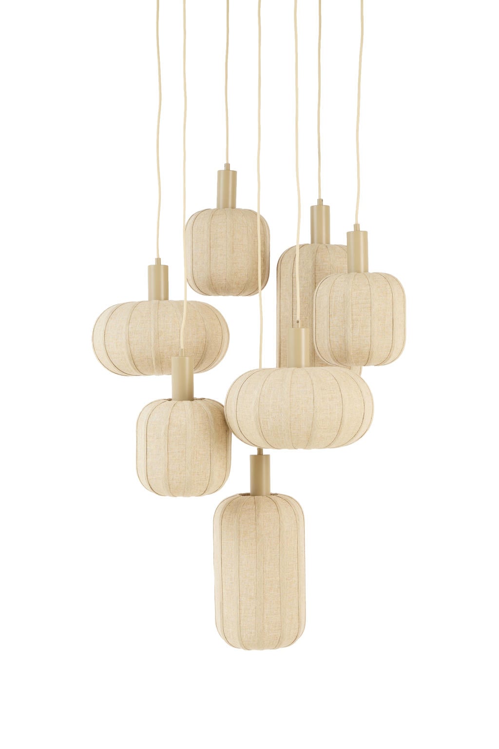 Light & Living Hanglamp 7L Ø53x104 cm TUFIA linnen naturel
