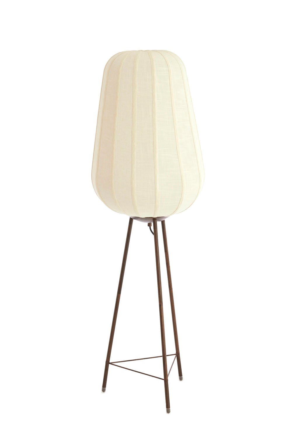 Light & Living Vloerlamp Ø42x133 cm BIBURY hout print donker bruin+wit