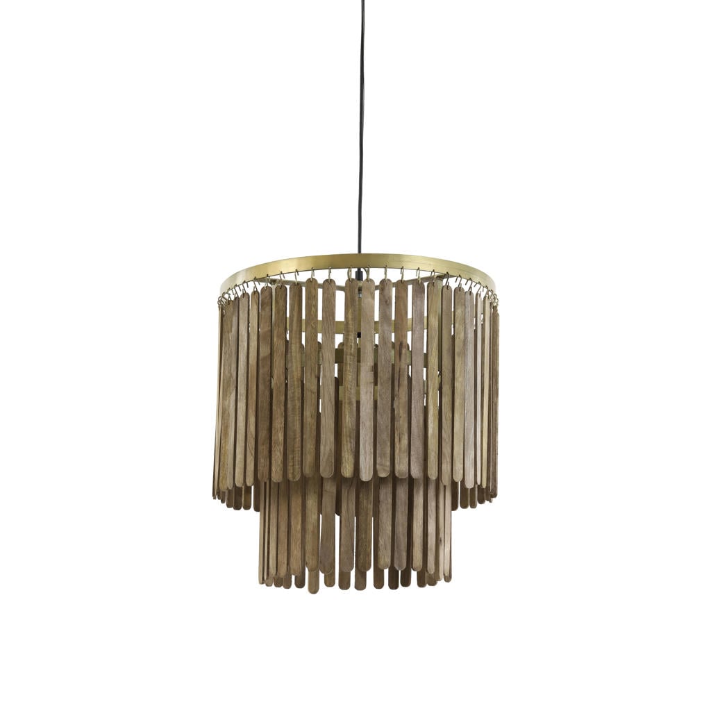 Light & Living Hanglamp Ø45x43 cm GULARO hout bruin+brons