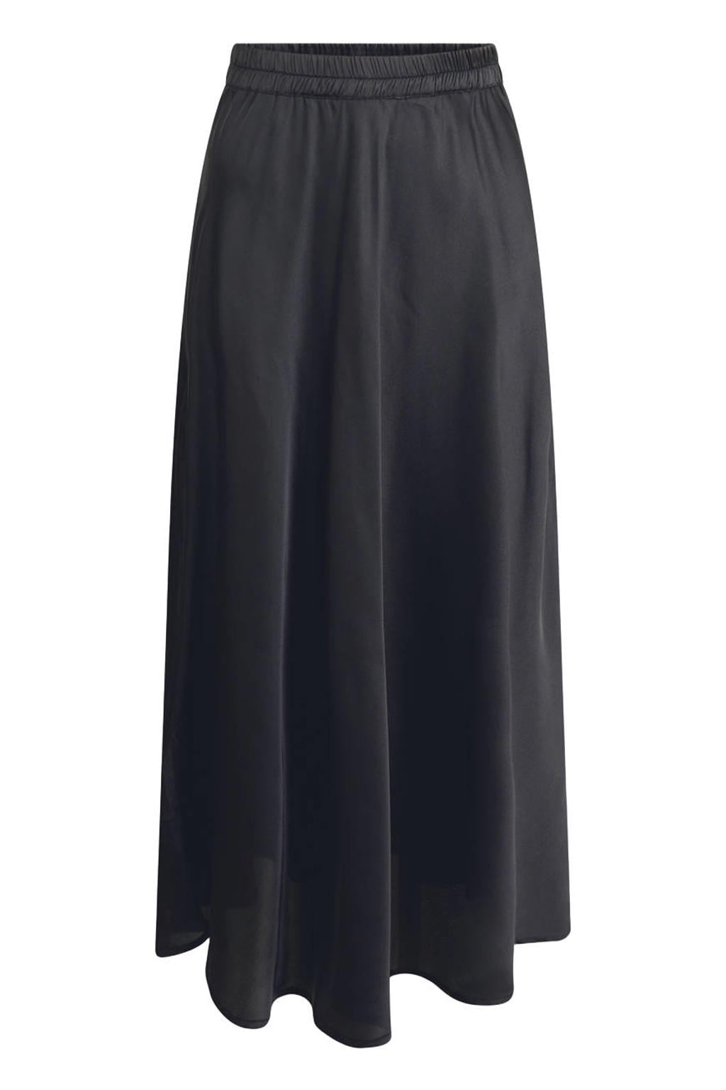 Zwarte dames Shoeby midi rok gemaakt van polyester en met elastische tailleband
