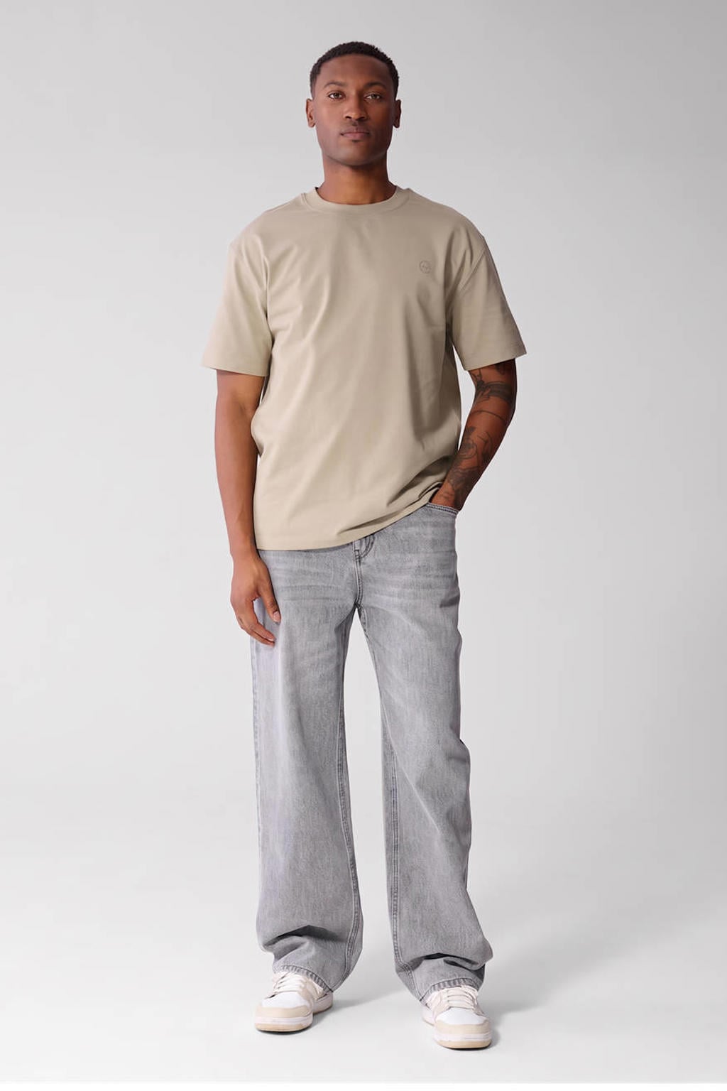 Shoeby baggy jeans L32 - grijs