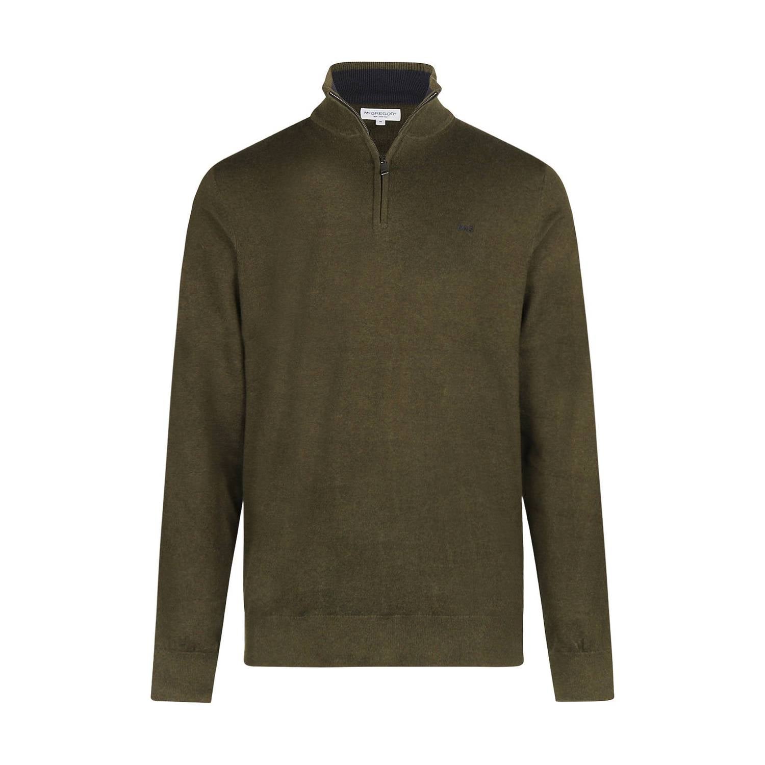 McGregor regular fit trui met kasjmier donkergroen