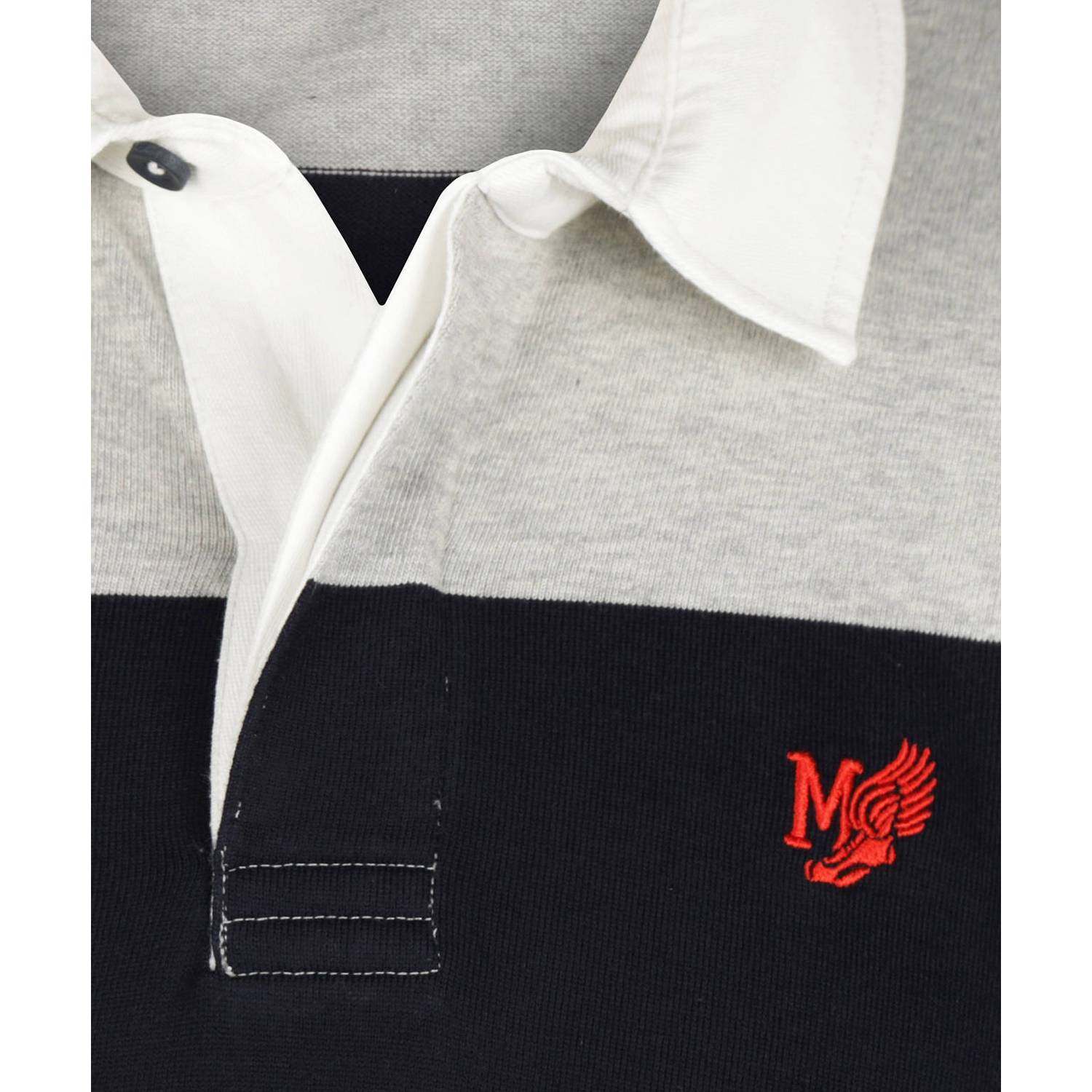 McGregor regular fit gestreepte polo medium grey