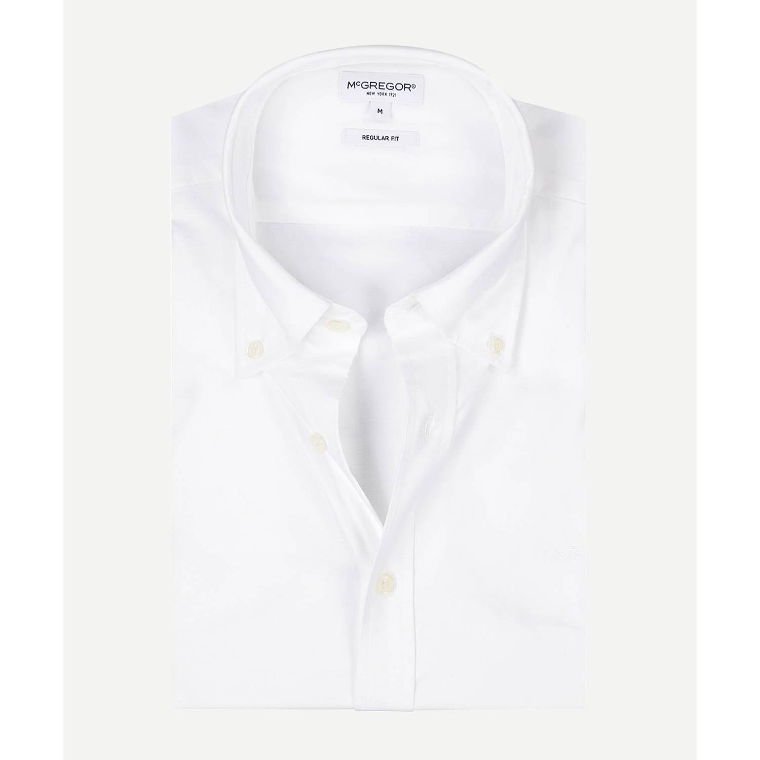 McGregor regular fit oxford overhemd wit
