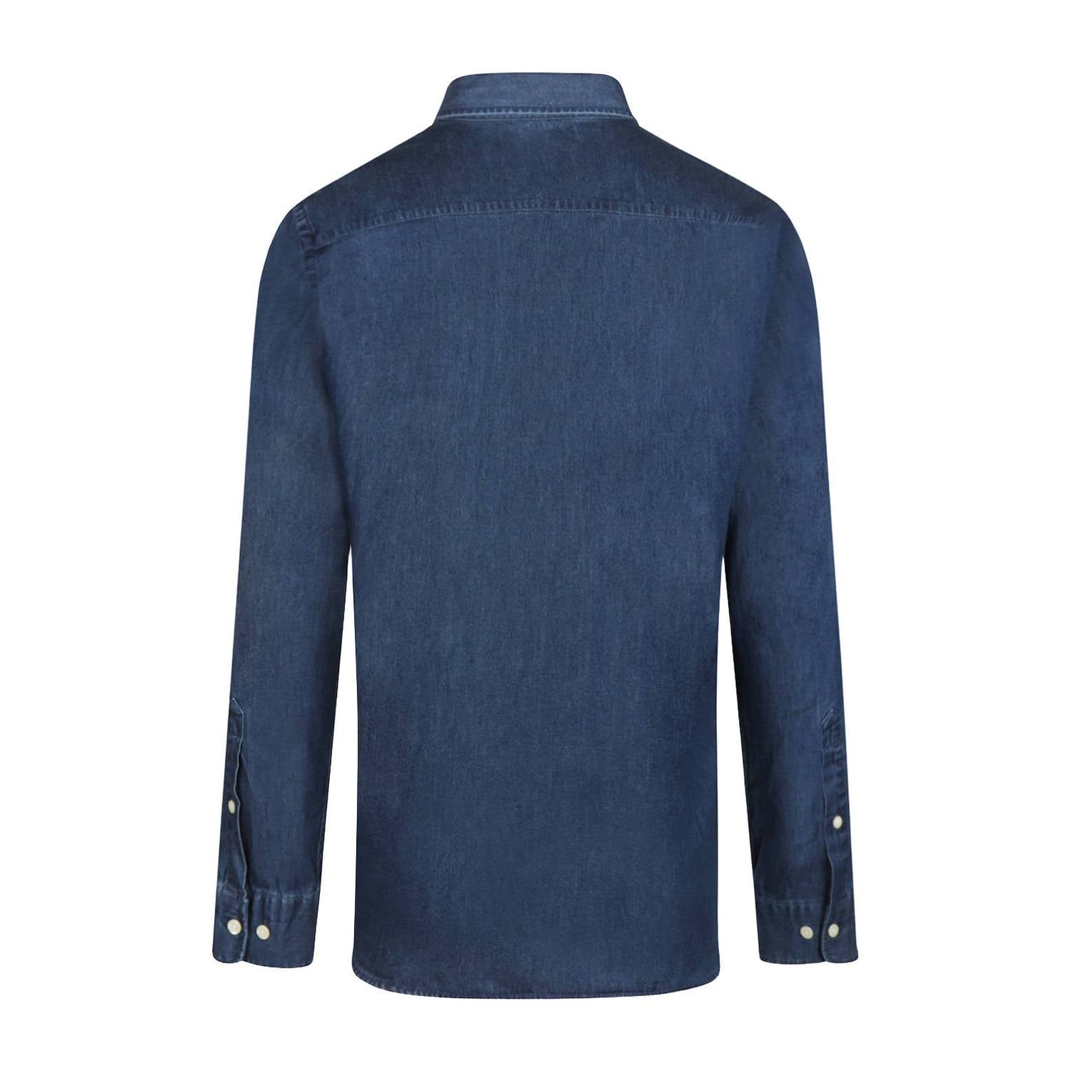 McGregor denim regular fit casual overhemd medium blue