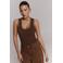 Refined Department getailleerde singlet met studs - donkerbruin